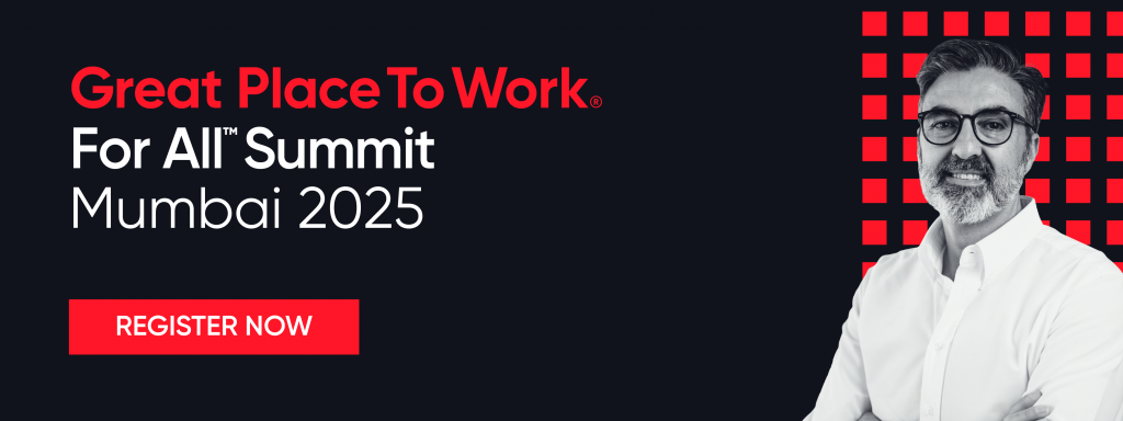 Banner for registering for the Great Place To Work® For All™ Summit 2025